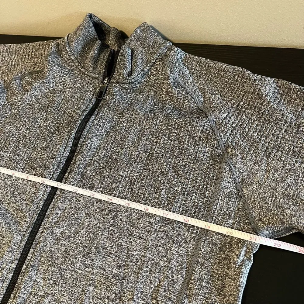 Lululemon Engineered‎ Warmth Jacket Gray Merino Wool Blend Full Zip Up XL